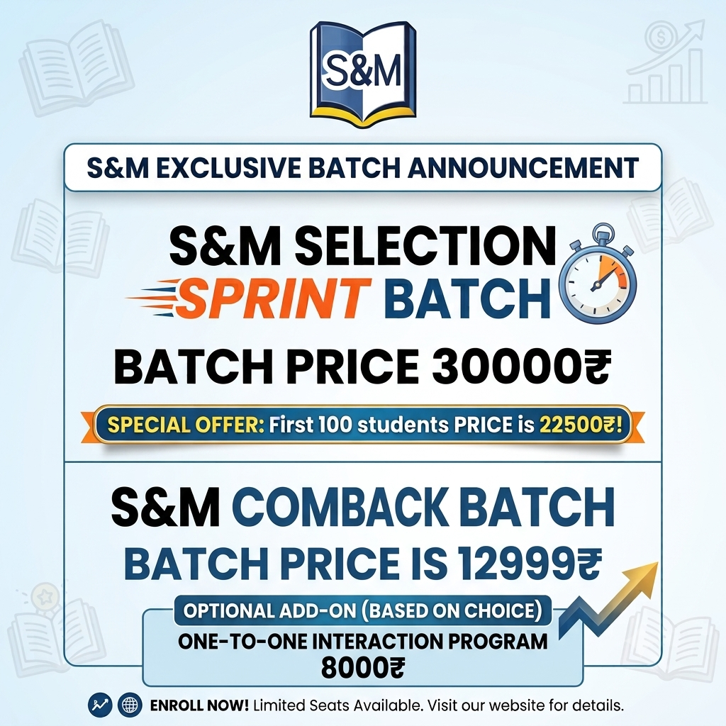 S&M Selection Sprint & Comeback Batch fee announcement